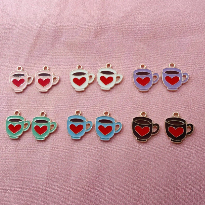Coffee & Tea Haus - 12pcs Colorful Drip Oil Love Coffee