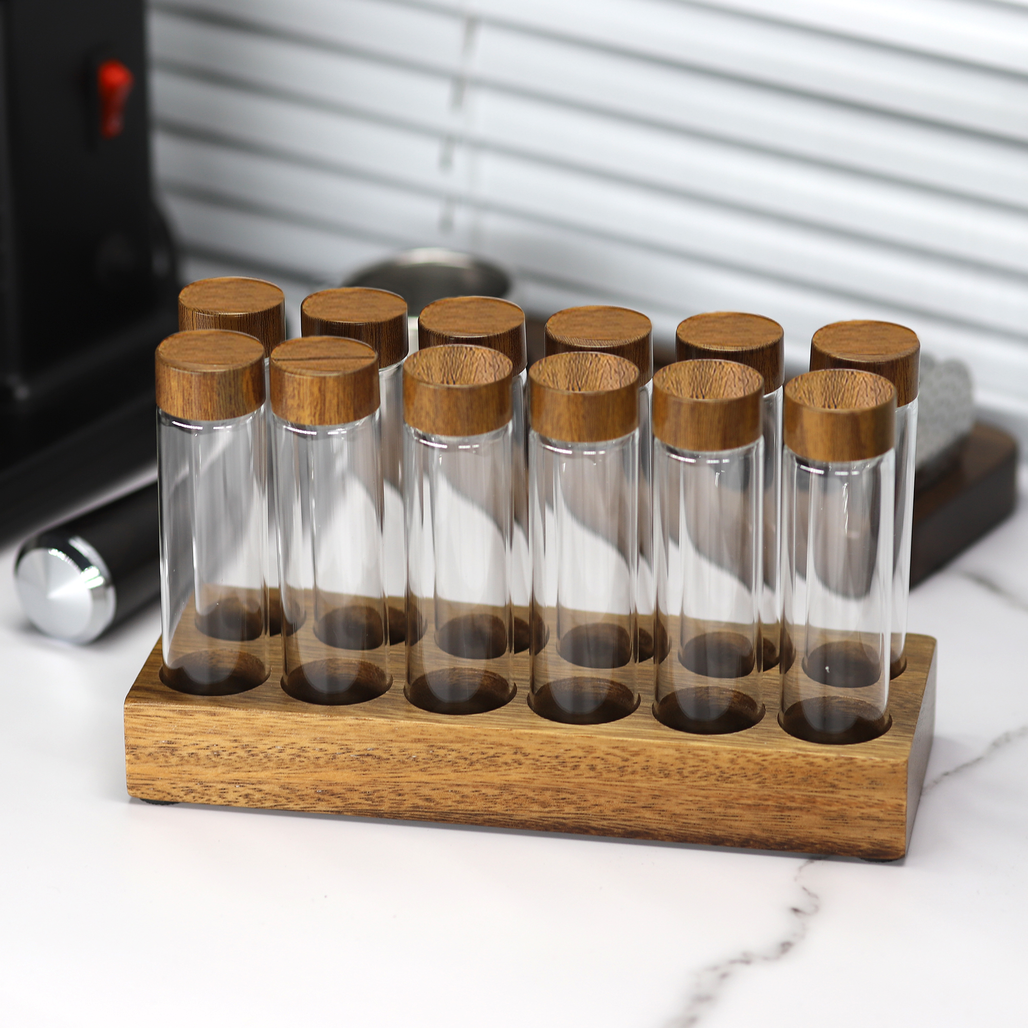 Coffee Tea Mix - Coffee Beans Storage Container Display Rack