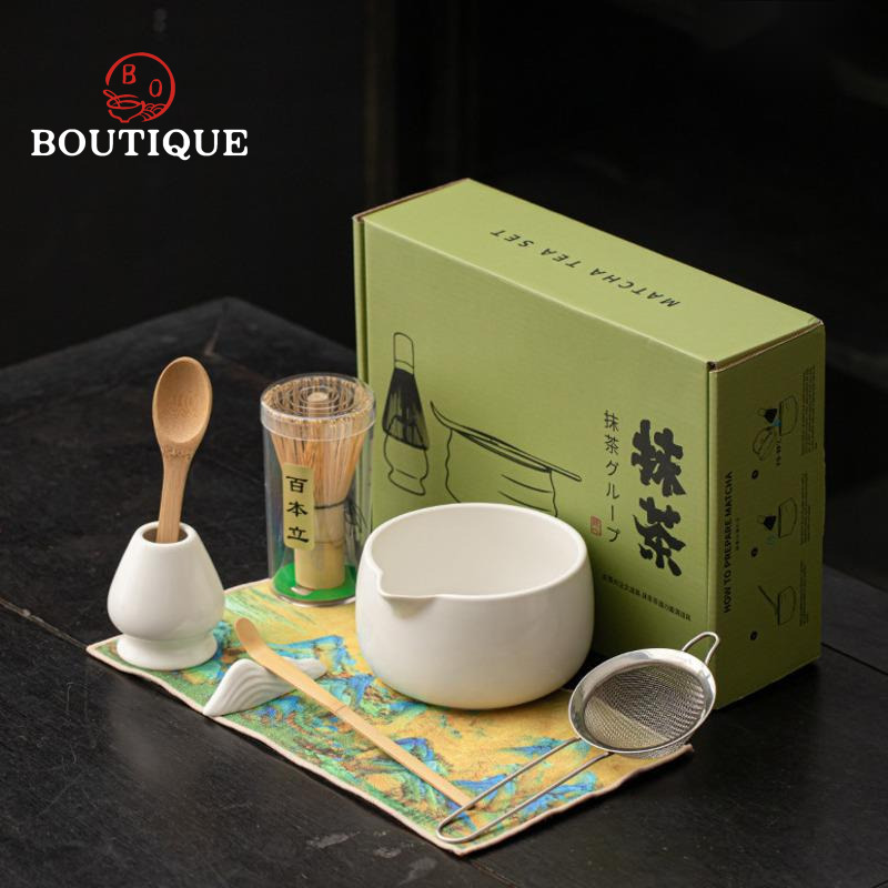 Matcha Whisk Set - Japanese Matcha Set Chawan Matcha Bowl