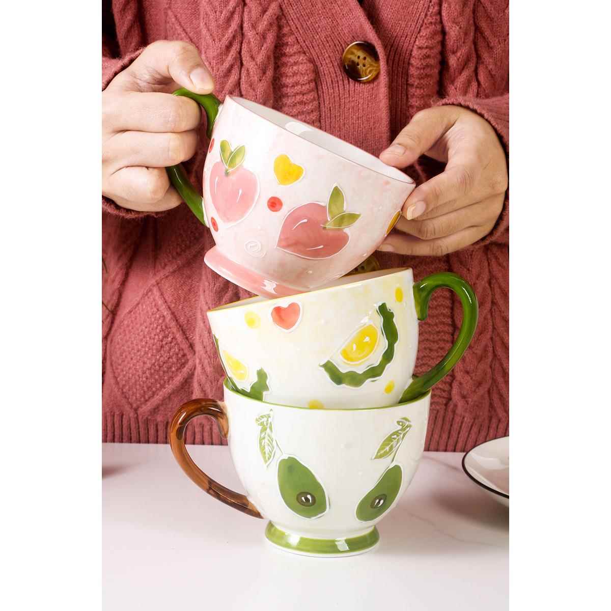 Draw Coffee And Tea - Ceramic Coffee Cup Women's Early Drawings