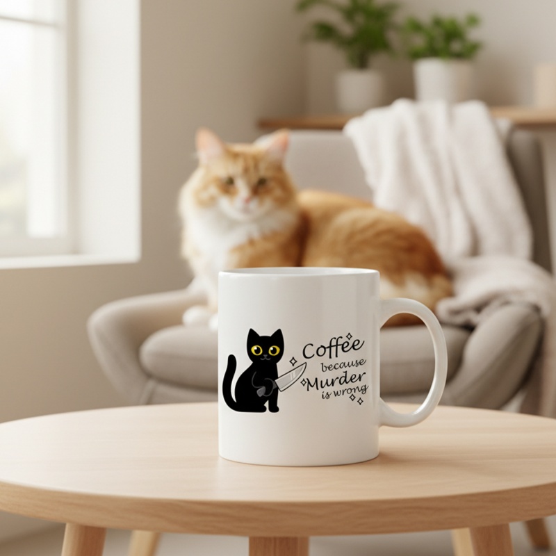 Funny Cat Coffee Mug with the  - Coffee Tea Wrong 리뷰 및 가격