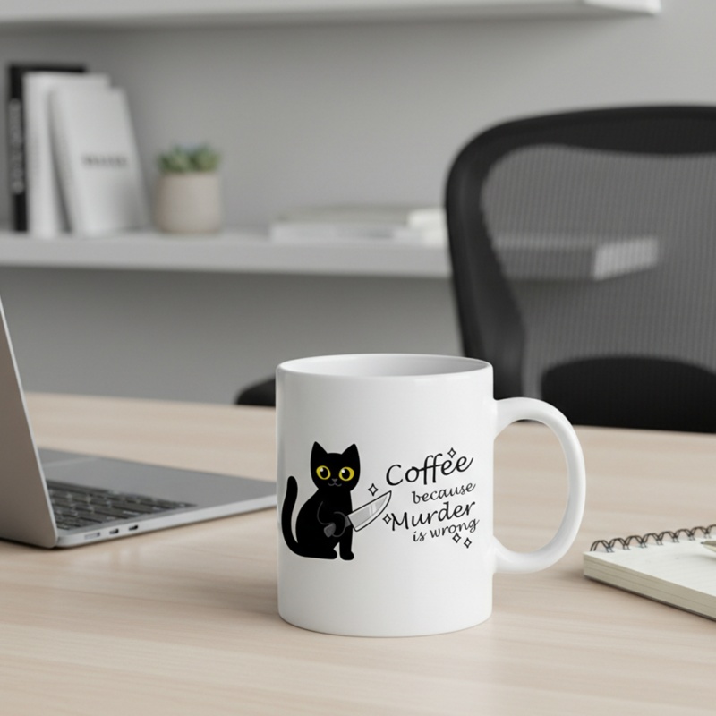 Funny Cat Coffee Mug with the  - Coffee Tea Wrong 리뷰 및 가격