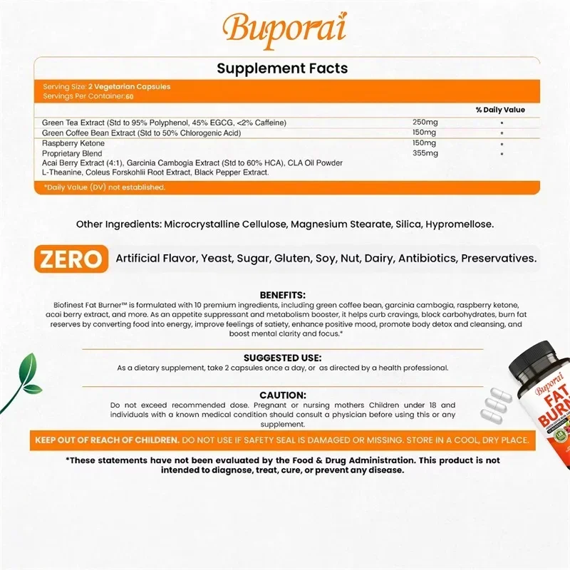 Fat Burner Capsules - Healthy  - Coffee Tea Mix 리뷰 및 가격
