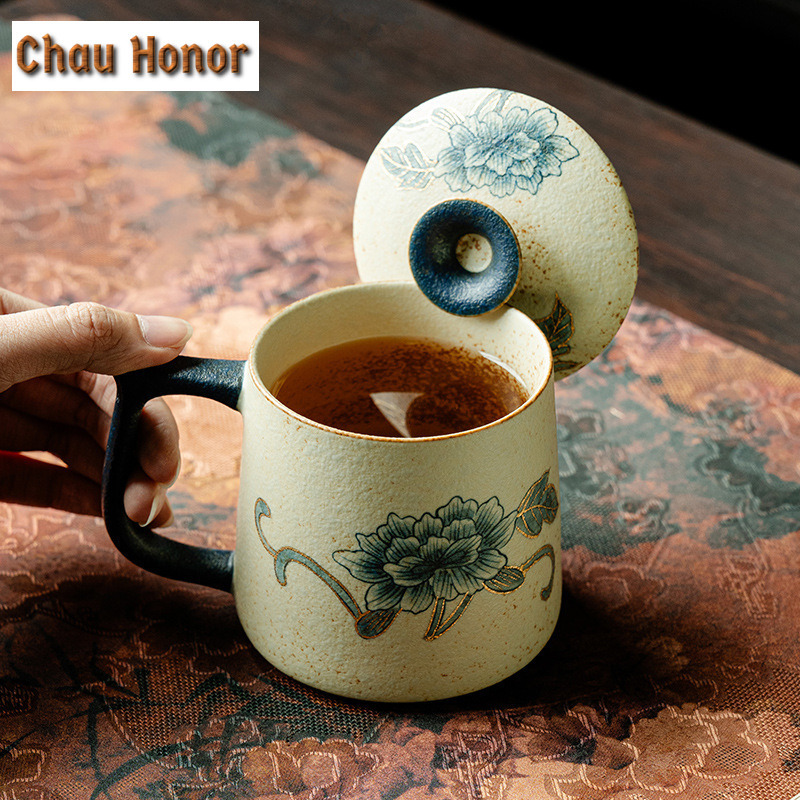 330ml Blue And White Flint Red - Draw Coffee And Tea 리뷰 및 가격