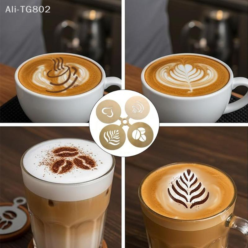 Neosfg 4Pcs/Set Stainless Stee - Coffee Stencil Art 리뷰 및 가격