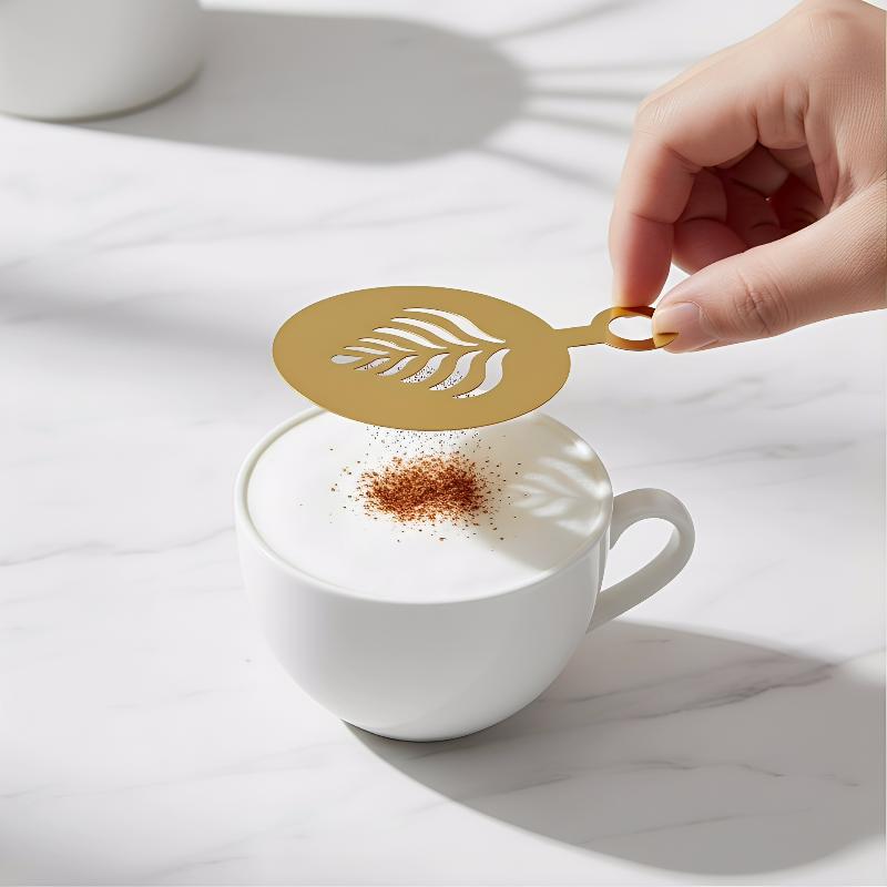 4Pcs Stainless Steel Coffee St - Coffee Stencil Art 리뷰 및 가격
