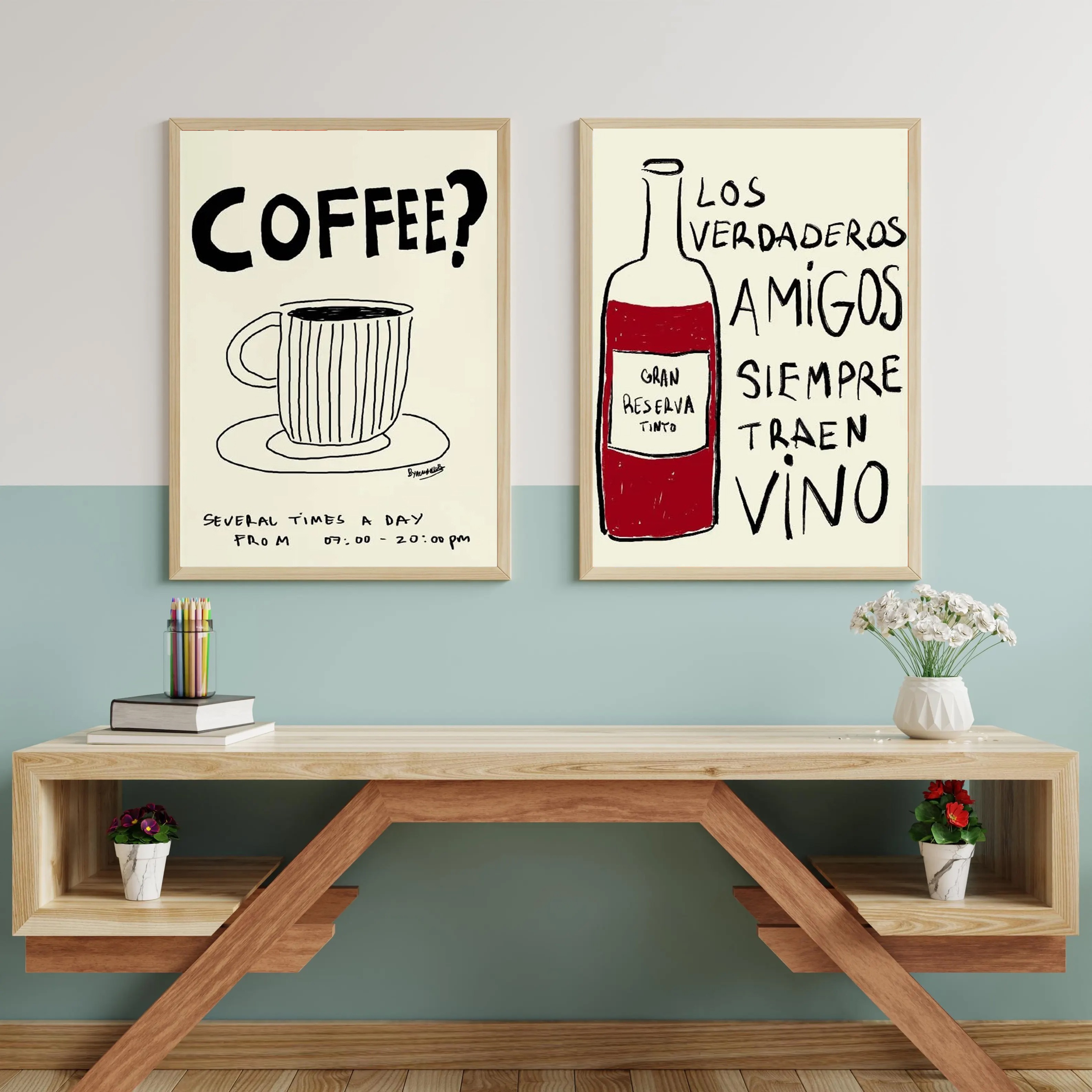 Colorful Drawings Abstract Art - Draw Coffee And Tea 리뷰 및 가격