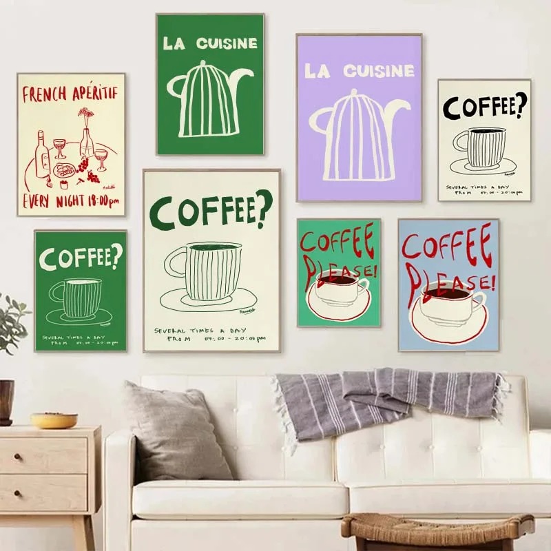 Colorful Drawings Abstract Art - Draw Coffee And Tea 리뷰 및 가격