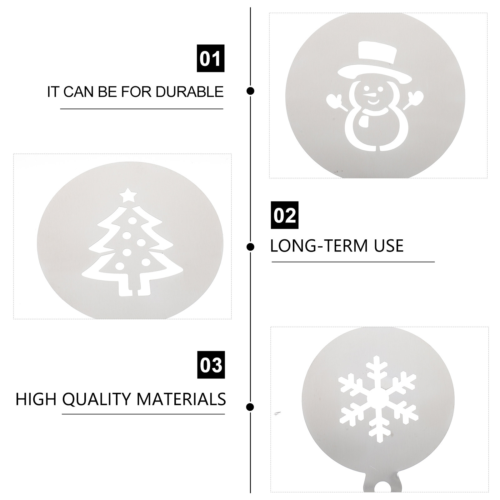 4Pcs Christmas Cake Stencils S - Coffee Stencil Art 리뷰 및 가격