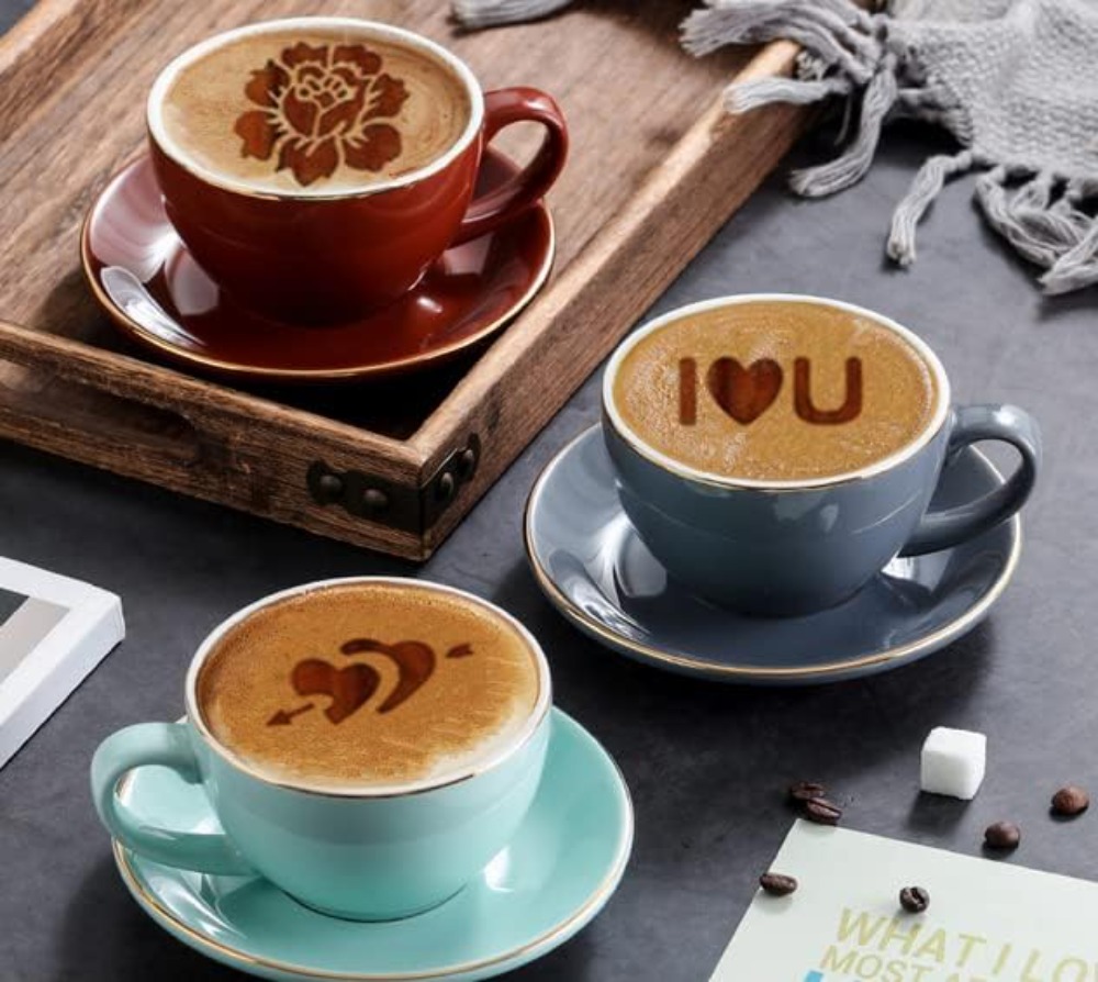 36 Coffee Stencils + 2 Mesh Po - Coffee Stencil Art 리뷰 및 가격