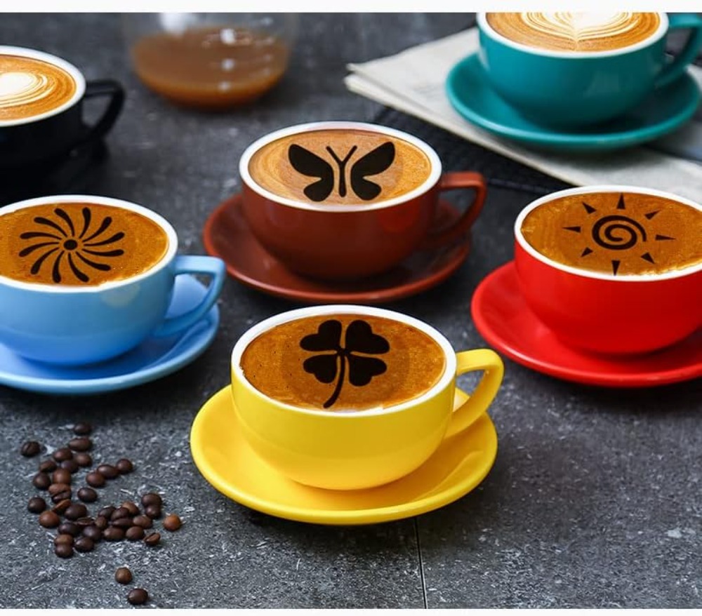 36 Coffee Stencils + 2 Mesh Po - Coffee Stencil Art 리뷰 및 가격