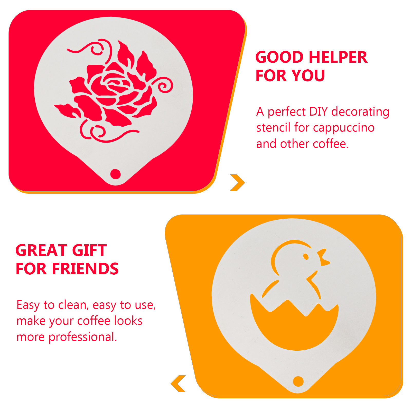 3Pcs Food Grade Stainless Stee - Coffee Stencil Art 리뷰 및 가격