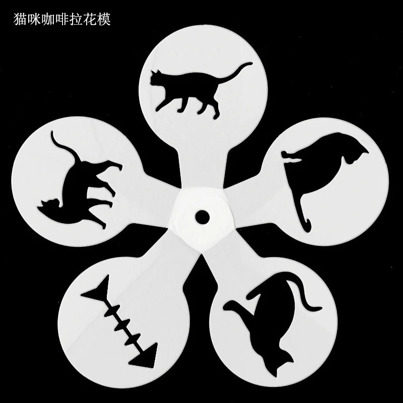 5Pcs DIY Coffee Latte Art Sten - Coffee Stencil Art 리뷰 및 가격