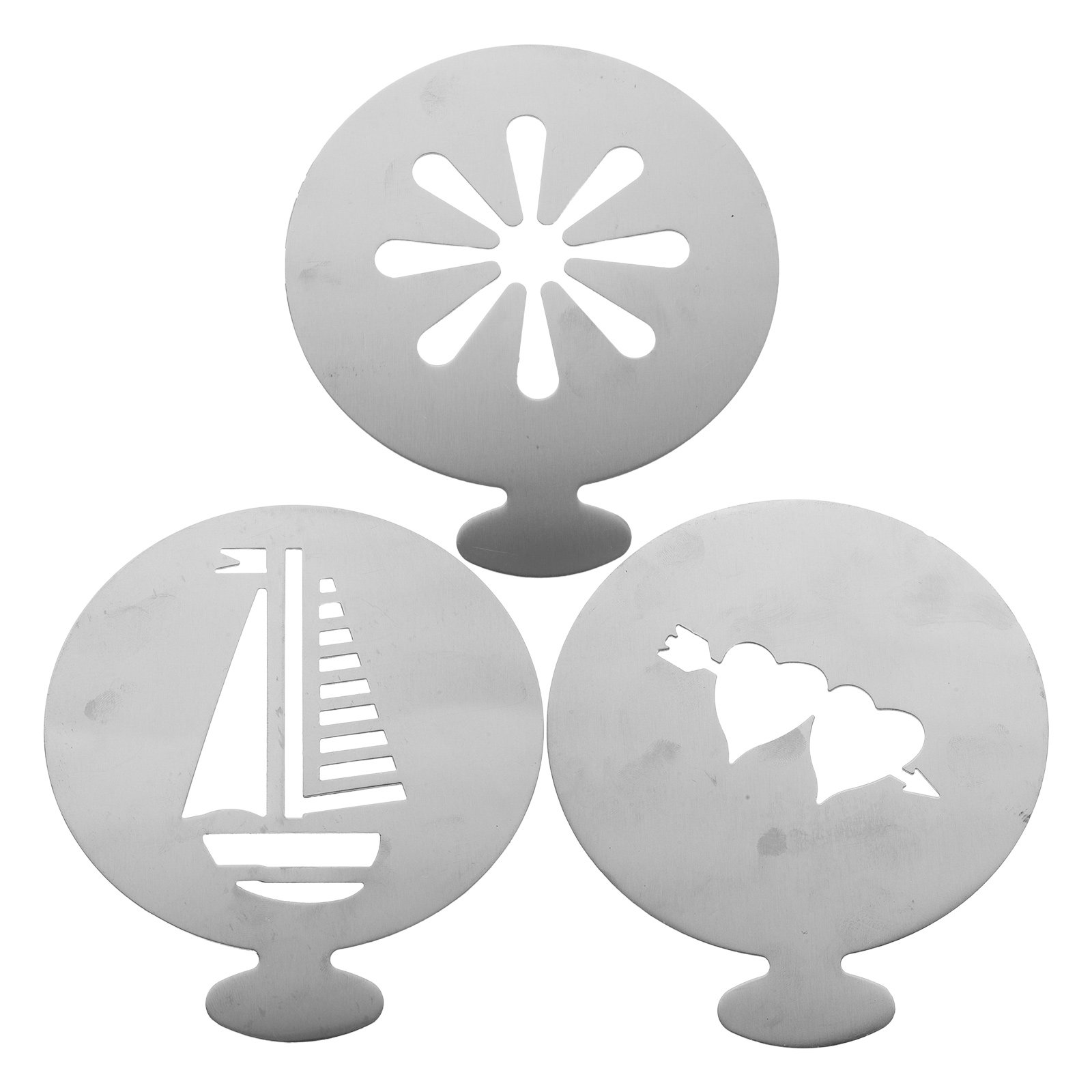 3Pcs Stainless Steel Latte Art - Coffee Stencil Art 리뷰 및 가격