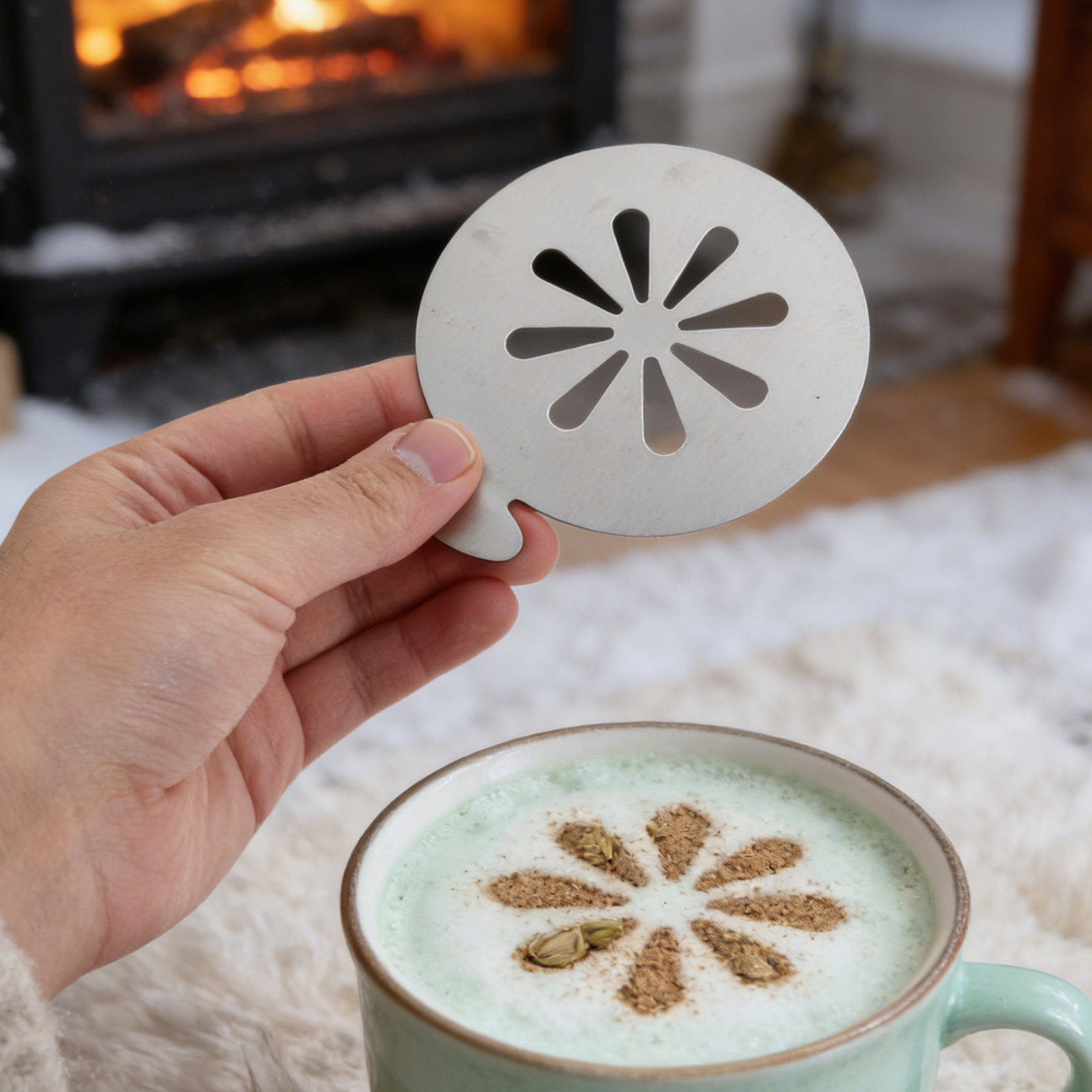 3Pcs Stainless Steel Latte Art - Coffee Stencil Art 리뷰 및 가격