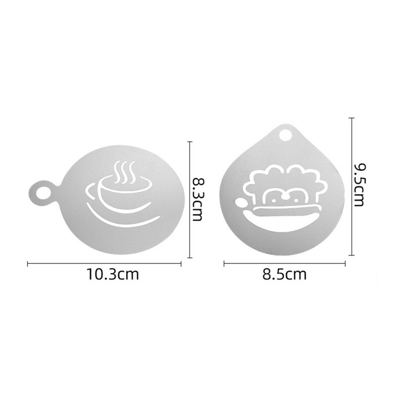 12pcs Stainless Steel Cafe Foa - Coffee Stencil Art 리뷰 및 가격
