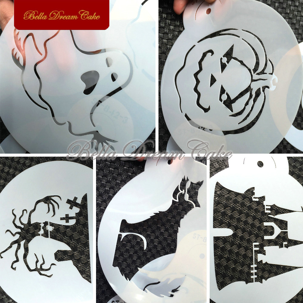 Halloween Glost Hat Cat Cookie - Coffee Stencil Art 리뷰 및 가격