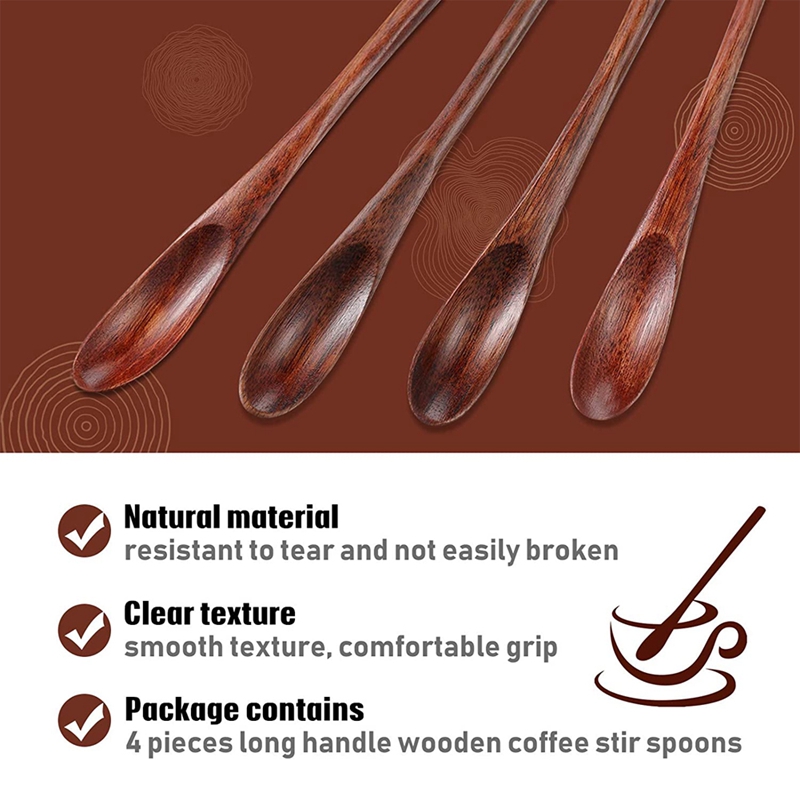 BAAJ-Wood Iced Tea Spoons Smal - Coffee Tea Mix 리뷰 및 가격