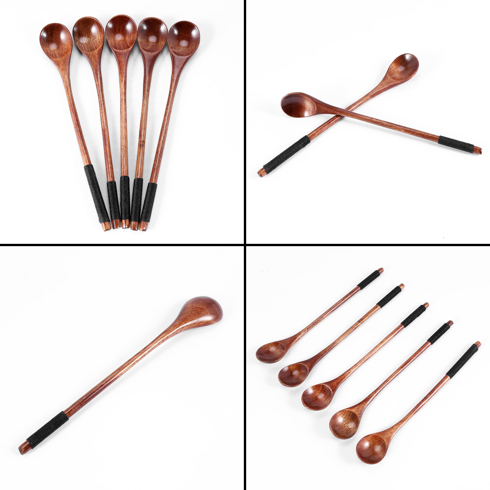 5 Pcs Wooden Spoons Cooking Sp - Coffee Tea Mix 리뷰 및 가격