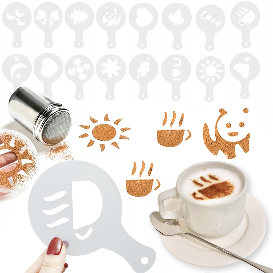 16pcs Coffee Latte Art Stencil - Coffee Stencil Art 리뷰 및 가격