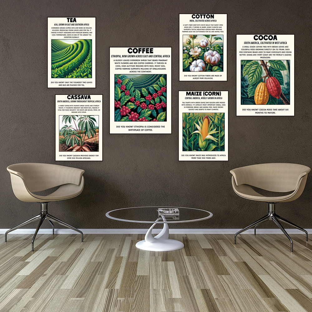 African plant prints, cassava, - Coffee Tea For Plants 리뷰 및 가격