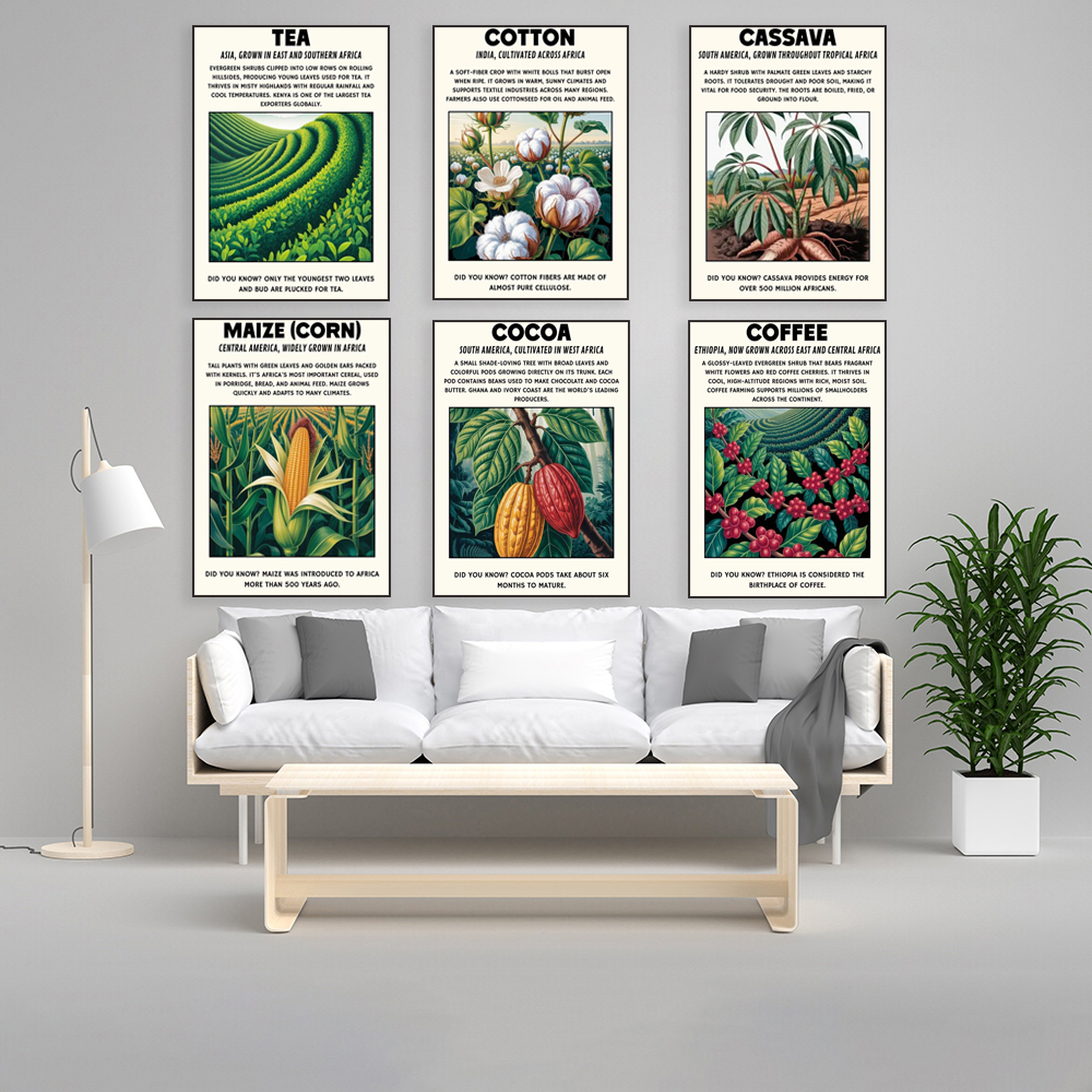 African plant prints, cassava, - Coffee Tea For Plants 리뷰 및 가격