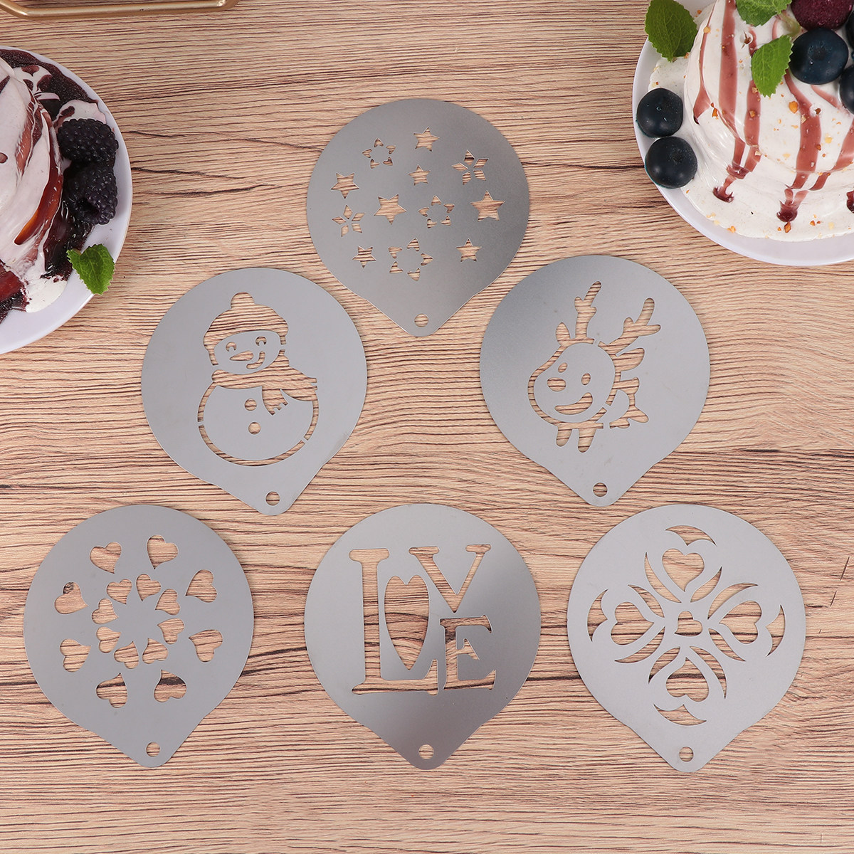 Coffee Art Template Mold Tool  - Coffee Stencil Art 리뷰 및 가격