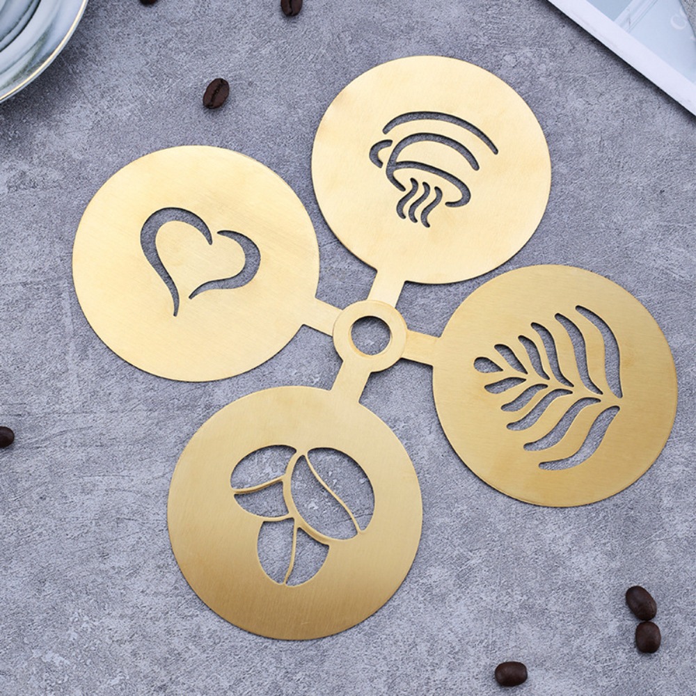 4pcs Stainless Steel Latte Cof - Coffee Stencil Art 리뷰 및 가격