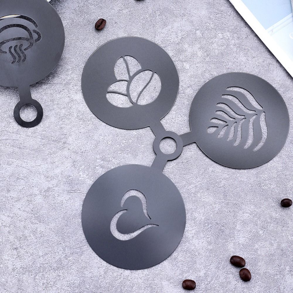 4pcs Stainless Steel Latte Cof - Coffee Stencil Art 리뷰 및 가격