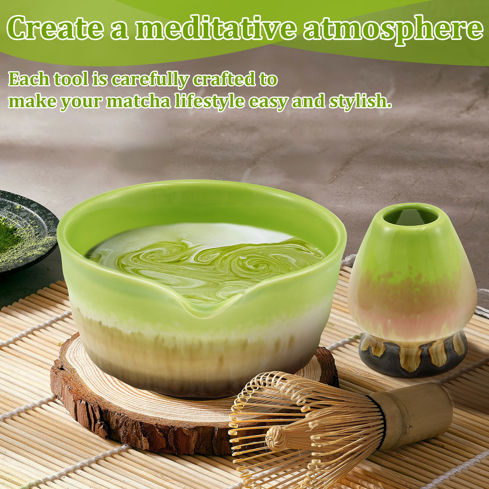 4Pcs Japanese Matcha Tea Set C - Matcha Whisk Set 리뷰 및 가격