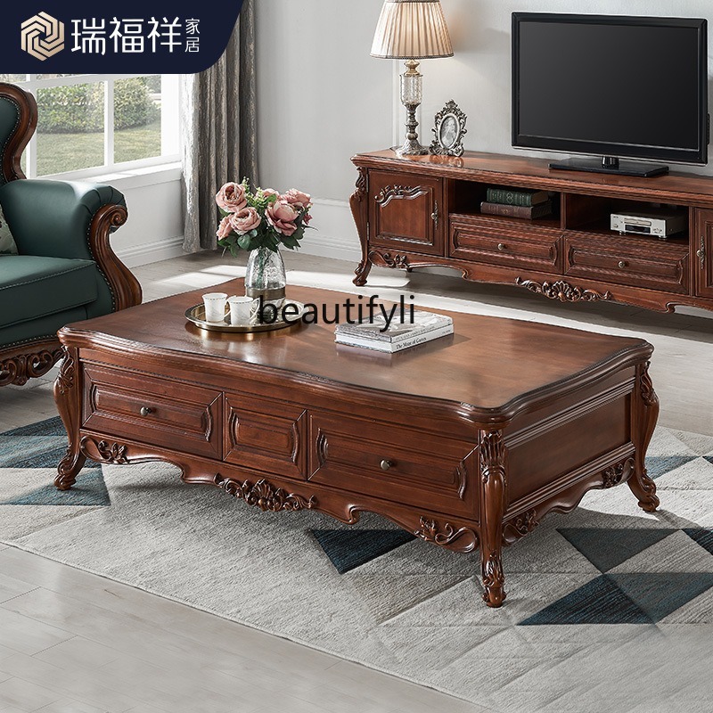 All solid wood coffee table Am - Draw Coffee And Tea 리뷰 및 가격