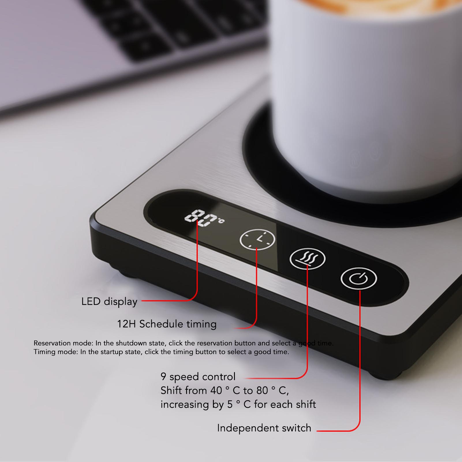 36W Coffee Cup Heater Touch Co - Coffee Tea Warmer 리뷰 및 가격