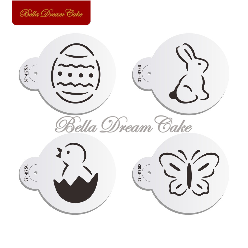 3.15” Easter Eggs Bunny Macaro - Coffee Stencil Art 리뷰 및 가격