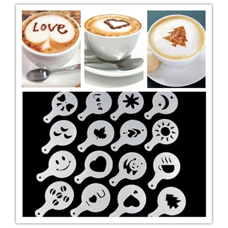 16Pcs Coffee Art Stencils Bari - Coffee Stencil Art 리뷰 및 가격