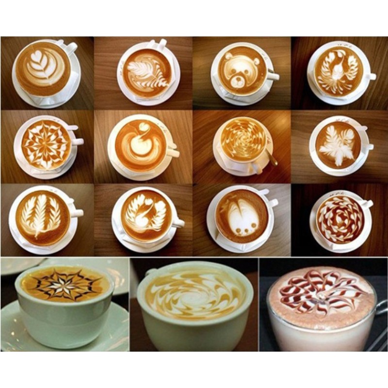 16Pcs Coffee Art Stencils Bari - Coffee Stencil Art 리뷰 및 가격