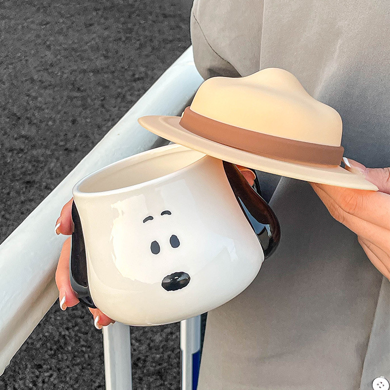 Snoopy Ceramic Mug Kawaii Cart - Coffee Tea For Me 리뷰 및 가격